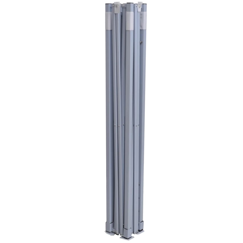vidaXL Sammenleggbart festtelt 4 sidevegger 2x2m stål hvit