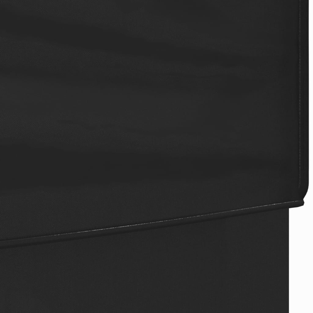 vidaXL Sammenleggbart festtelt med sidevegger svart 3x3 m