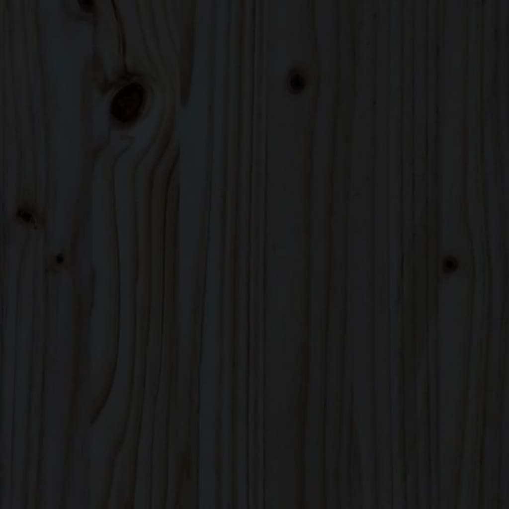 vidaXL Vedstativ svart 33,5x30x110 cm heltre furu