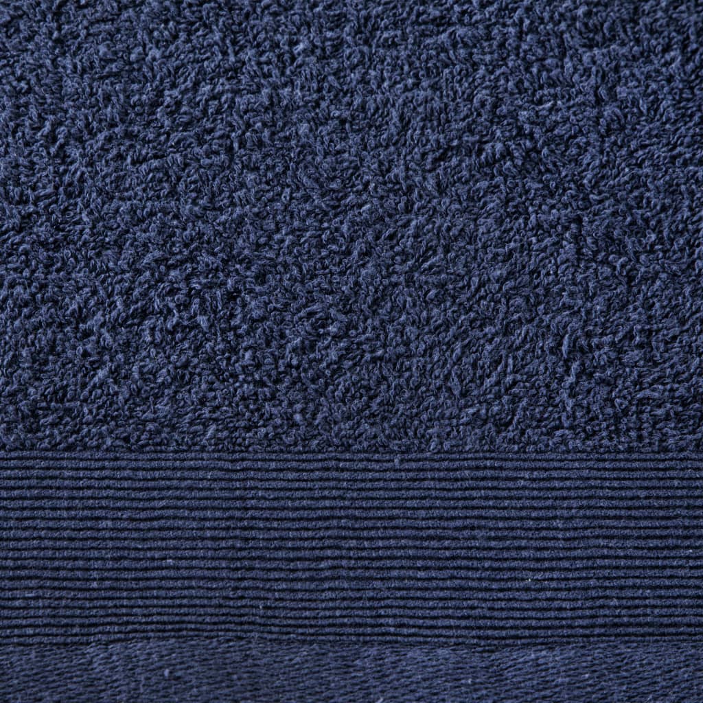 vidaXL Dusjhåndklær 5 stk bomull 450 g/m² 70x140 cm marineblå