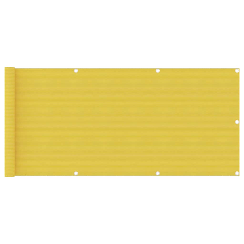 vidaXL Balkongskjerm gul 75x400 cm HDPE