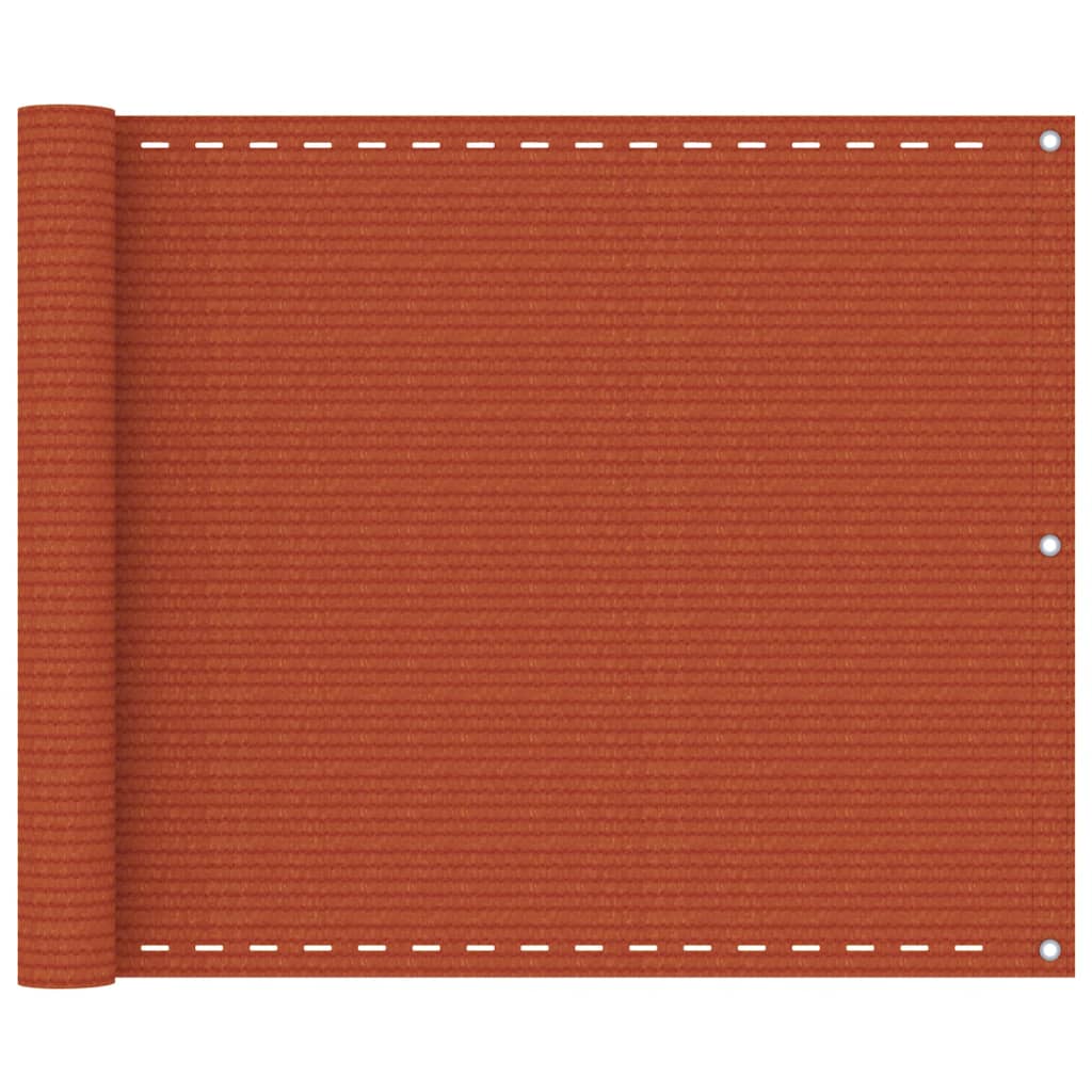 vidaXL Balkongskjerm oransje 75x400 cm HDPE