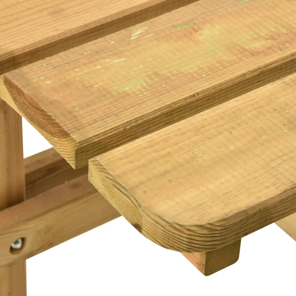 vidaXL Piknikbord med 4 sider 172x172x73 cm impregnert furu