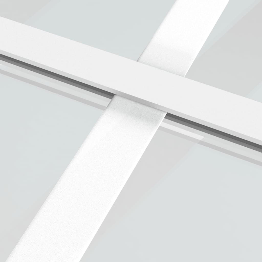 vidaXL Skyvedør frostet ESG-glass og aluminium 102,5x205 cm hvit