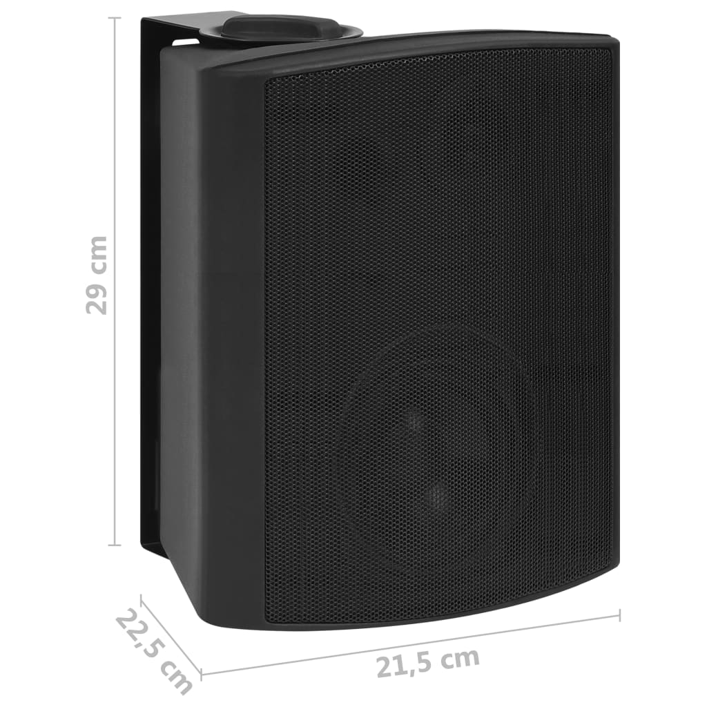vidaXL Vegghengte stereohøyttalere 2 stk svart innendørs utendørs 120W