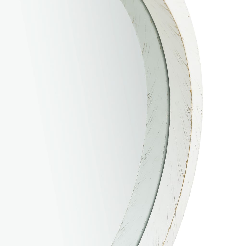 vidaXL Veggspeil med stropp 40 cm hvit