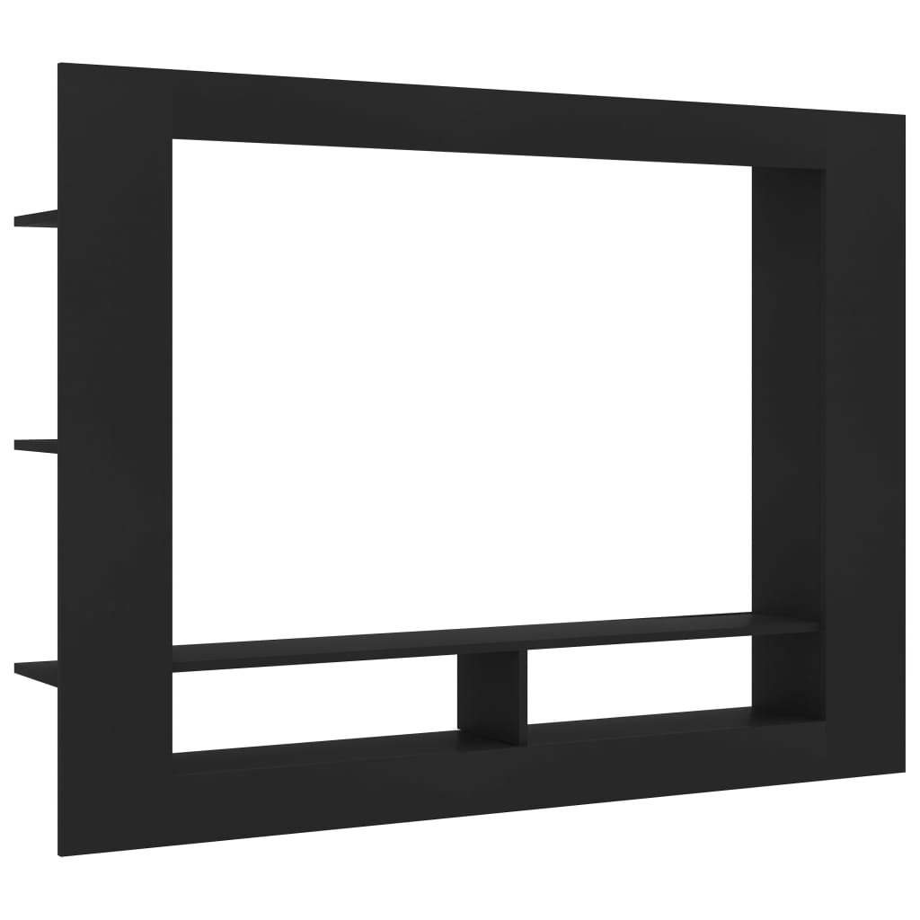 vidaXL TV-benk svart 152x22x113 cm sponplate