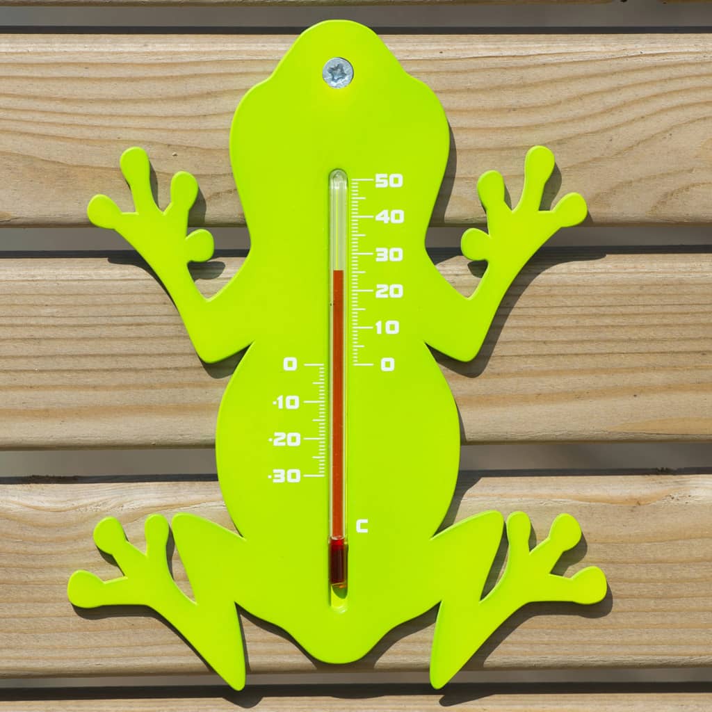 Nature Utendørs veggtermometer frosk grønn