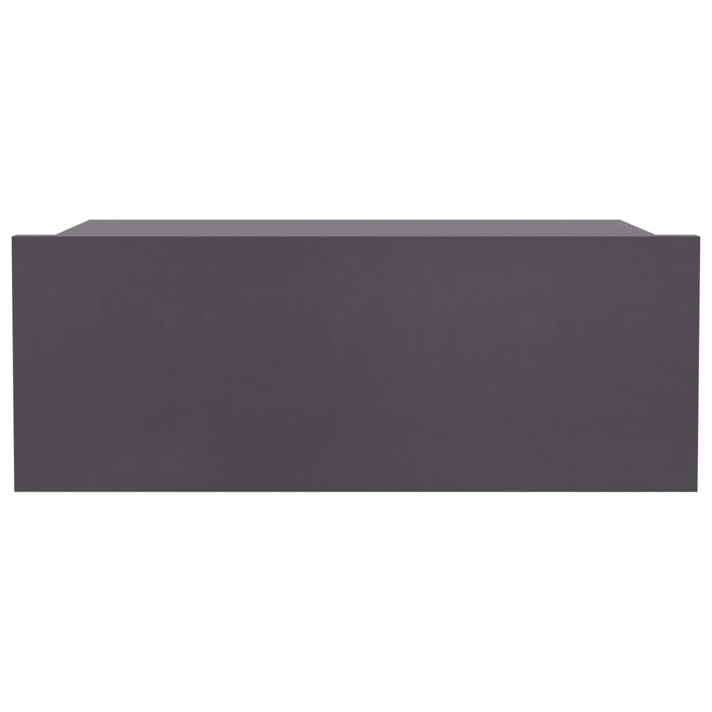 vidaXL Flytende nattbord 2 stk grå 40x30x15 cm sponplate