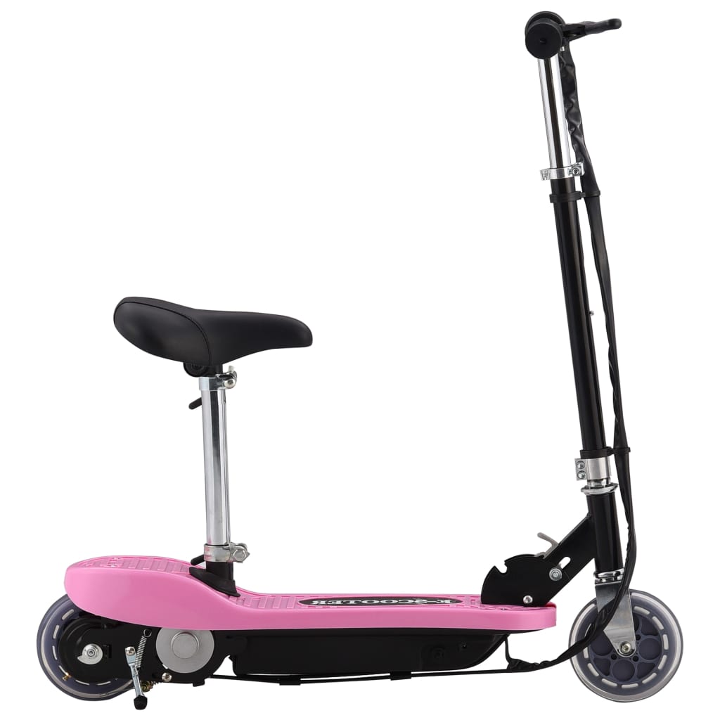 vidaXL Elektrisk sparkesykkel med sete 120 W rosa