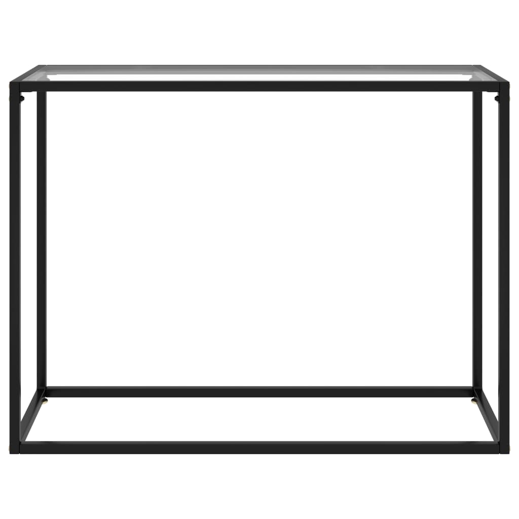 vidaXL Konsollbord gjennomsiktig 100x35x75 cm herdet glass