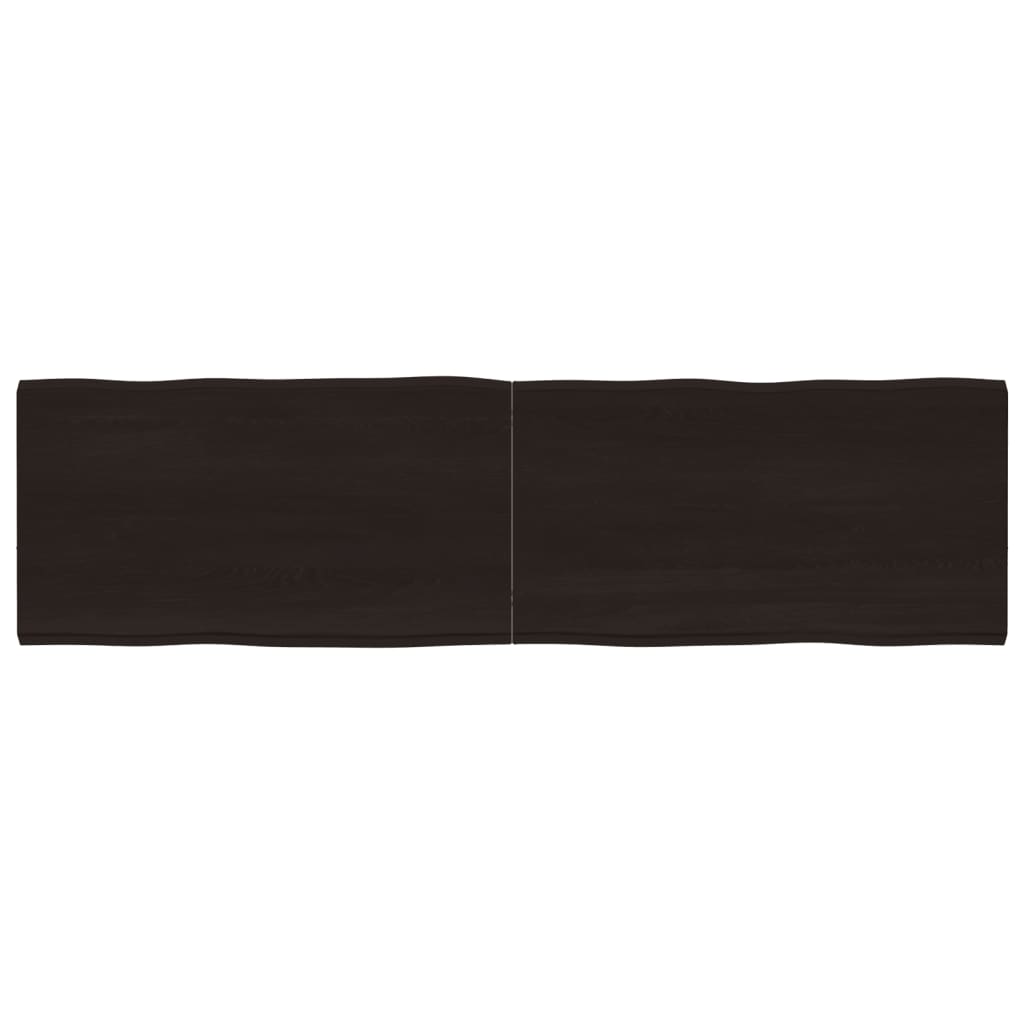 vidaXL Bordplate mørkegrå 180x50x4 cm behandlet eik naturlig kant