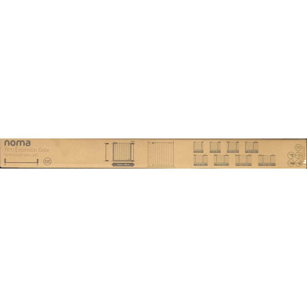 Noma Sikkerhetsport- forlenger Easy Pressure Fit 7cm metall hvit 93972