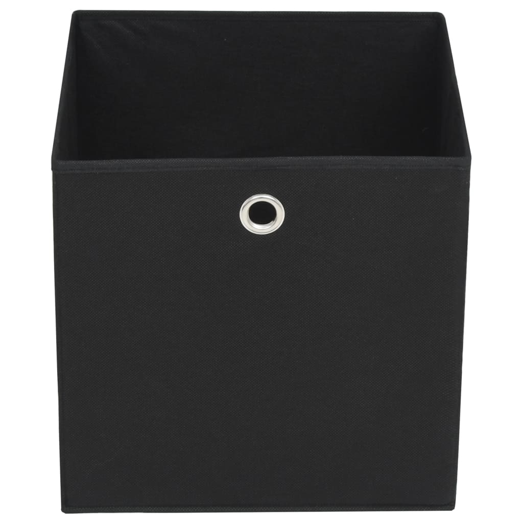 vidaXL Oppbevaringsbokser 4 stk ikke-vevet stoff 28x28x28 cm svart