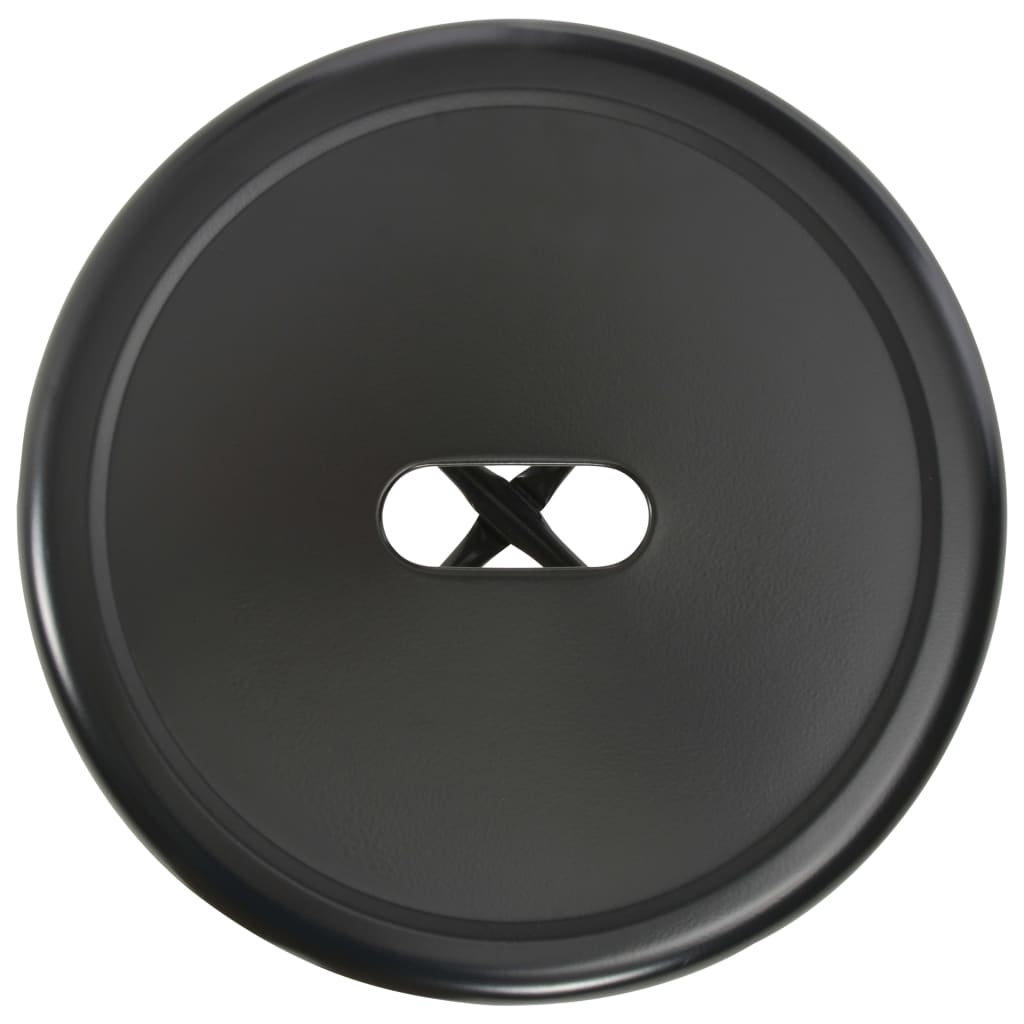 vidaXL Barsett i 3 deler stål svart