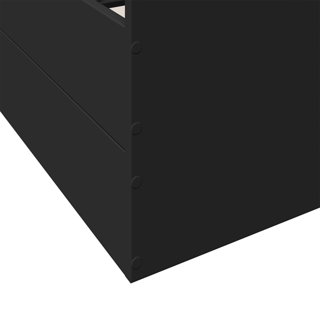 vidaXL Sengeramme med skuffer svart 180x200 cm konstruert tre