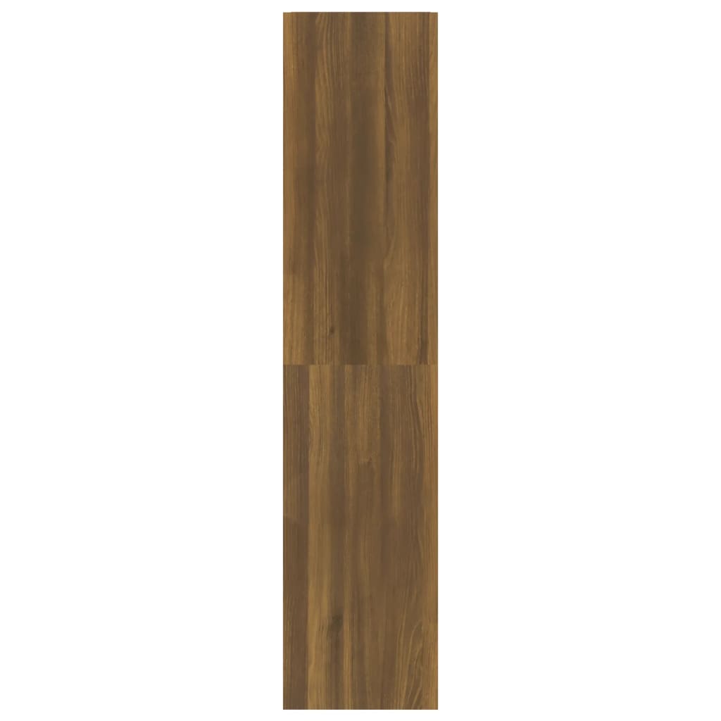 vidaXL Bokhylle/romdeler brun eik 40x30x135 cm