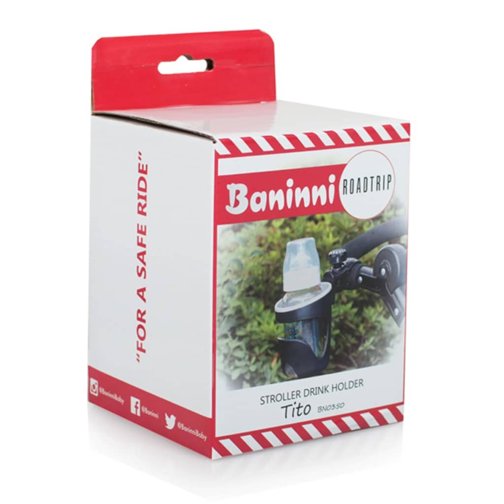 Baninni Barnevogn drikkeholder Tito svart BNSTA013-BK
