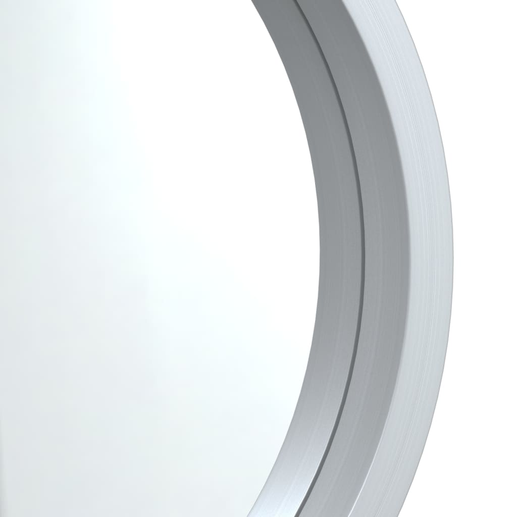 vidaXL Veggspeil med stropp sølv Ø 55 cm