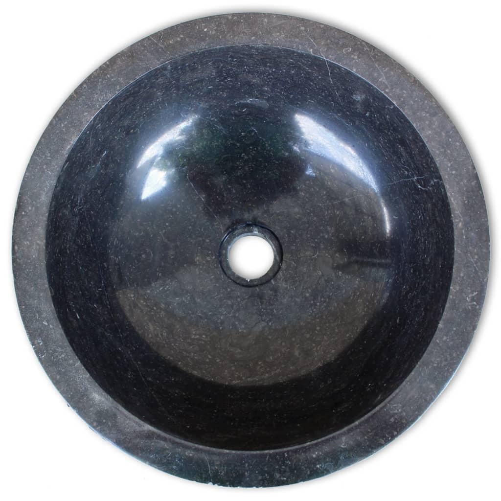 vidaXL Servant marmor 40 cm svart