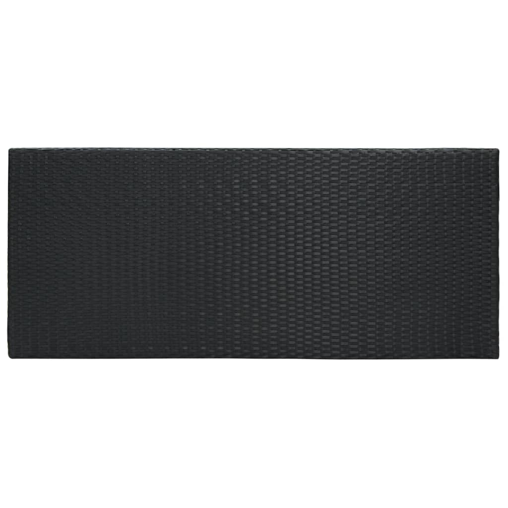 vidaXL Utendørs barbord svart 140,5x60,5x110,5 cm polyrotting