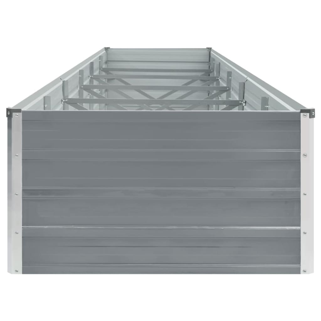 vidaXL Høybed galvanisert stål 480x80x45 cm grå