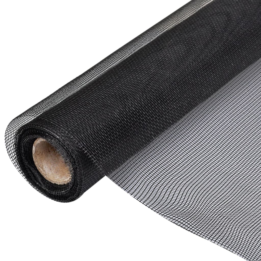 vidaXL Nettingskjerm glassfiber 100x1000 cm svart