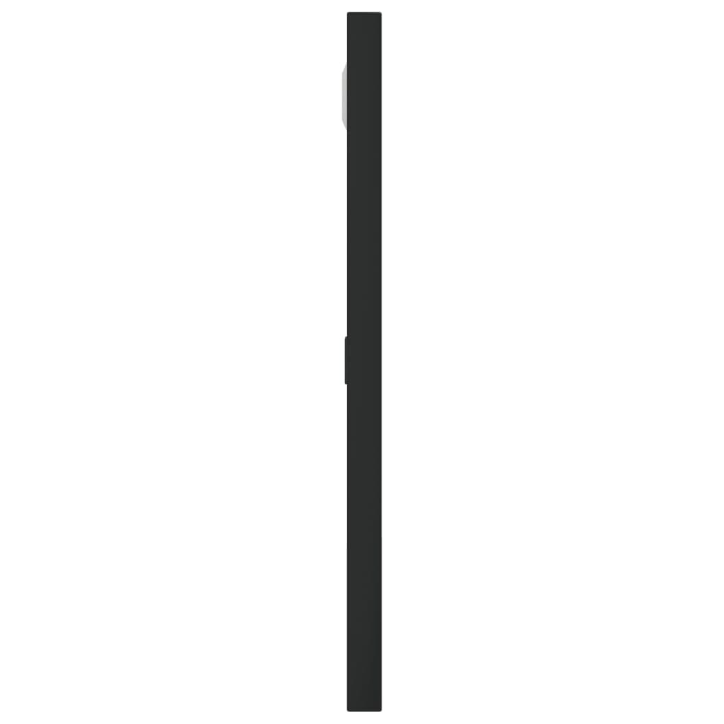vidaXL Veggspeil svart 30x30 cm buet jern