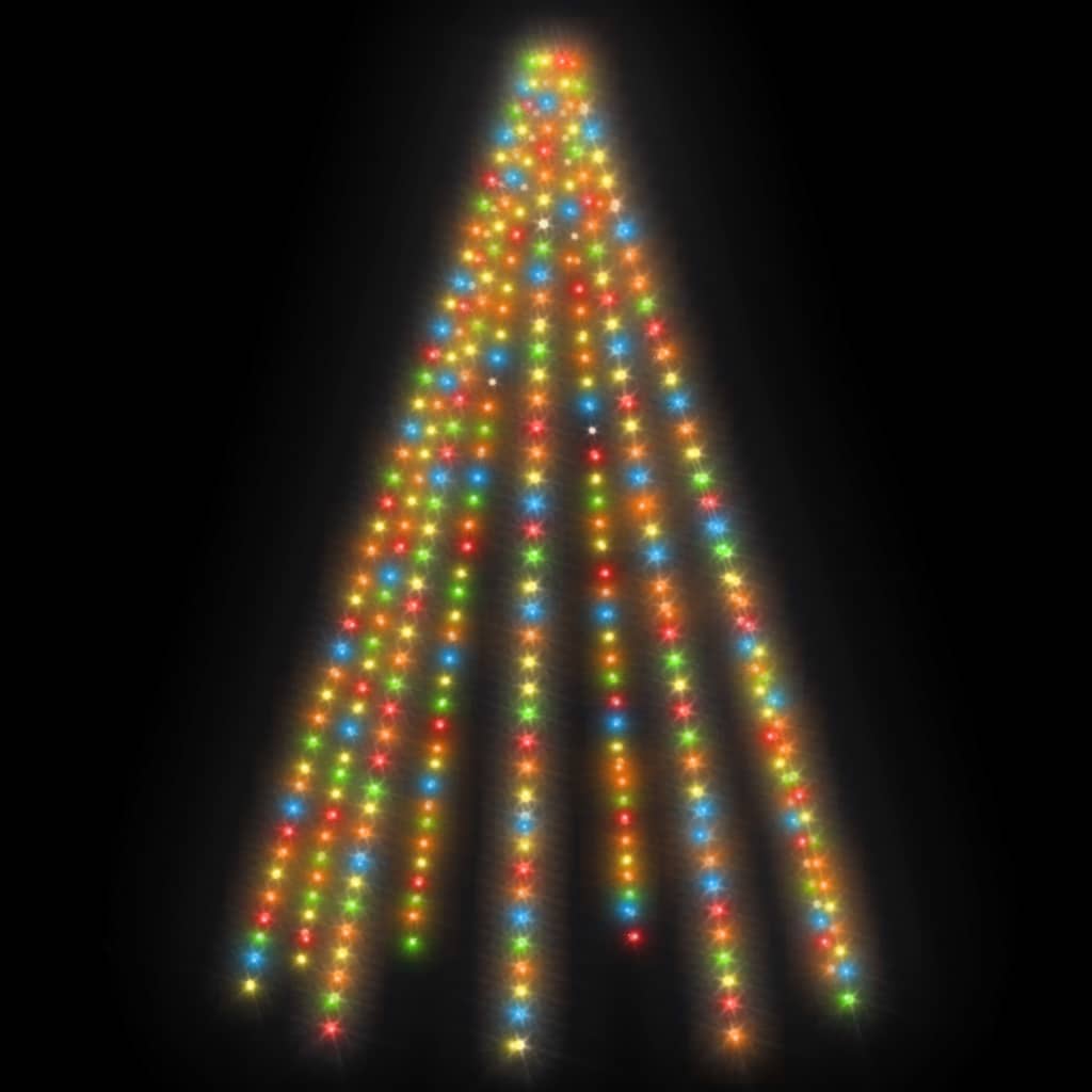vidaXL Nettlys for juletre med 400 LED flerfarget 400 cm