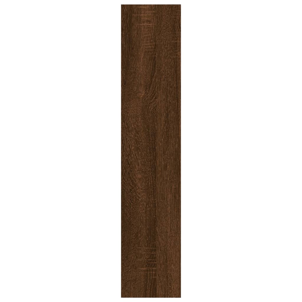 vidaXL Vegghylle brun eik 90x16x78 cm konstruert tre
