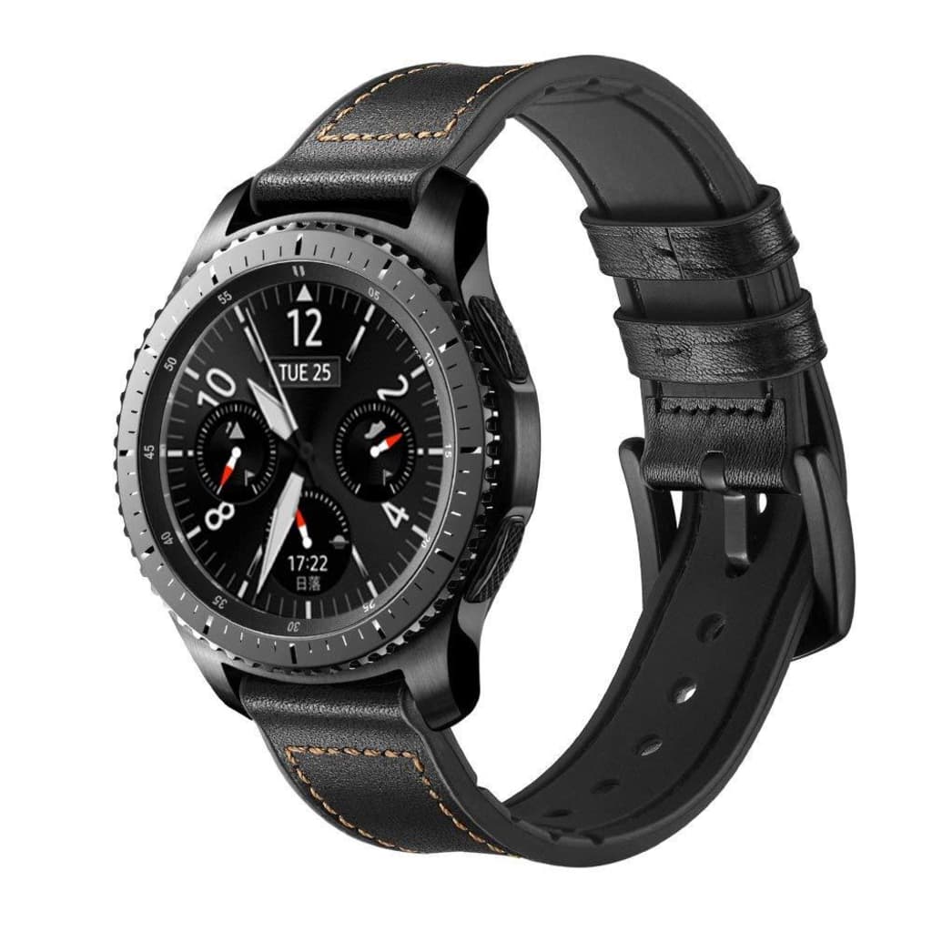 Armbånd Samsung Gear S3 Classic / Frontier / Galaxy Watch Leather - sv