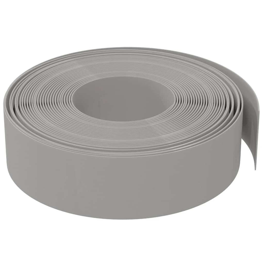 vidaXL Hagekanter 2 stk grå 10 m 15 cm polyetylen