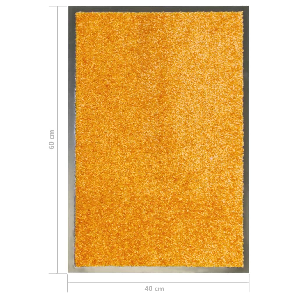 vidaXL Dørmatte vaskbar oransje 40x60 cm