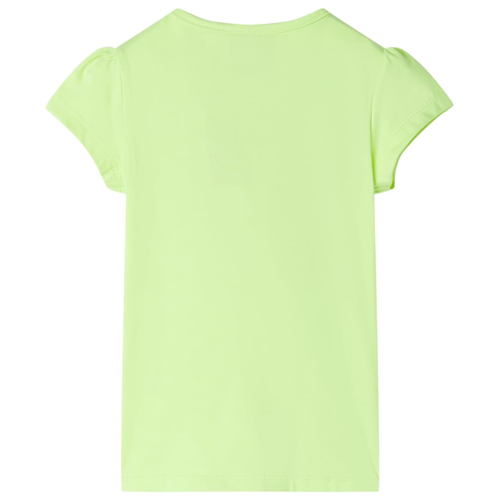 T-skjorte for barn neongul 92