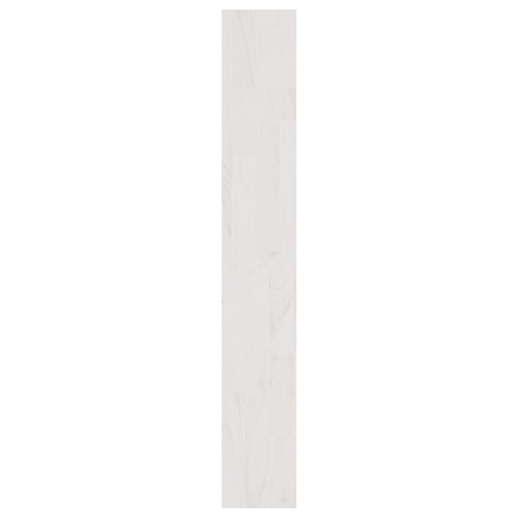 vidaXL Bokhylle/romdeler hvit 100x30x200 cm heltre furu