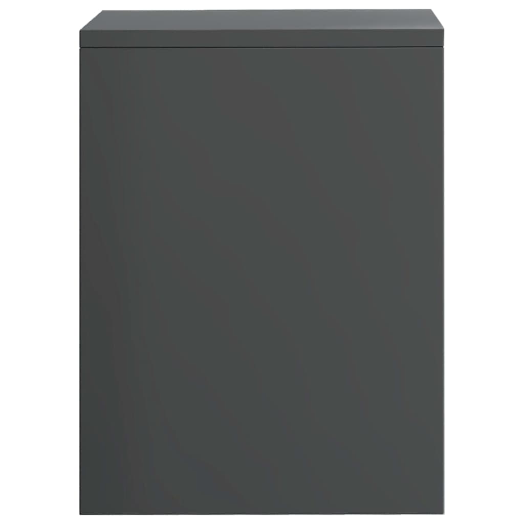 vidaXL Nattbord høyglans grå 40x30x40 cm konstruert tre