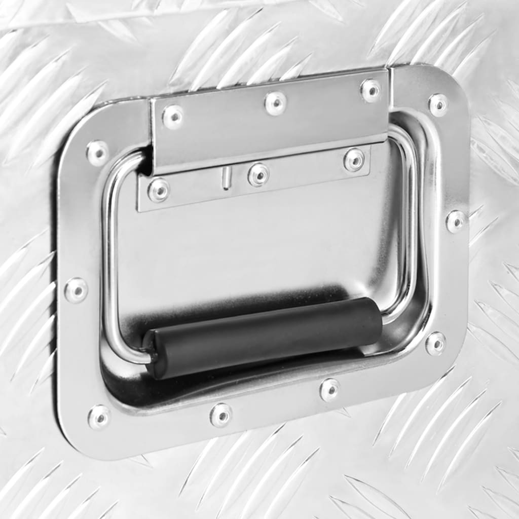 vidaXL Oppbevaringsboks sølv 100x55x37 cm aluminium