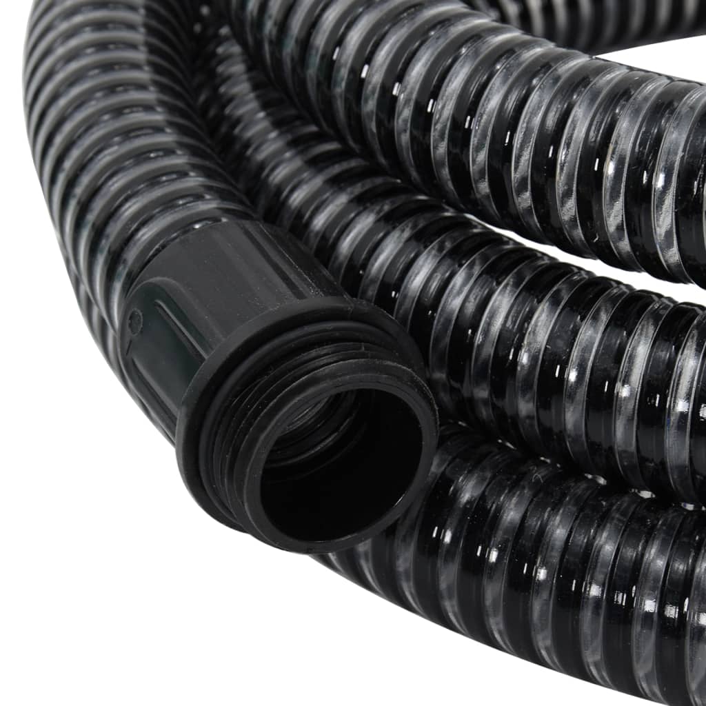 vidaXL Sugeslange med messingkoblinger svart 1,1" 3 m PVC