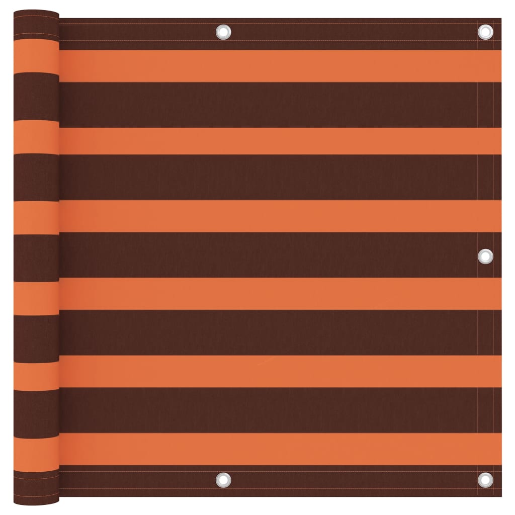 vidaXL Balkongskjerm oransje og brun 90x300 cm oxfordstoff