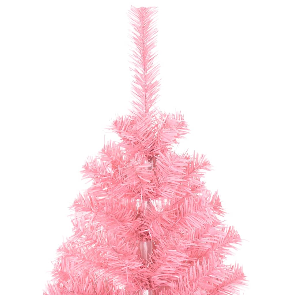 vidaXL Kunstig juletre med stativ rosa 120 cm PVC