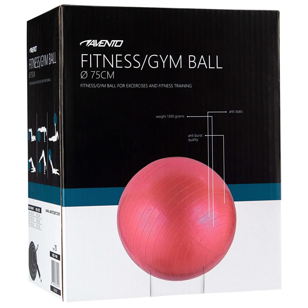 Avento Fitnessball diameter 75 cm rosa