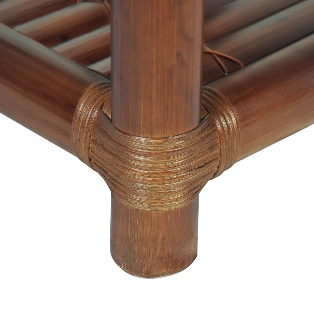 vidaXL Nattbord 45x45x40 cm bambus mørk brun