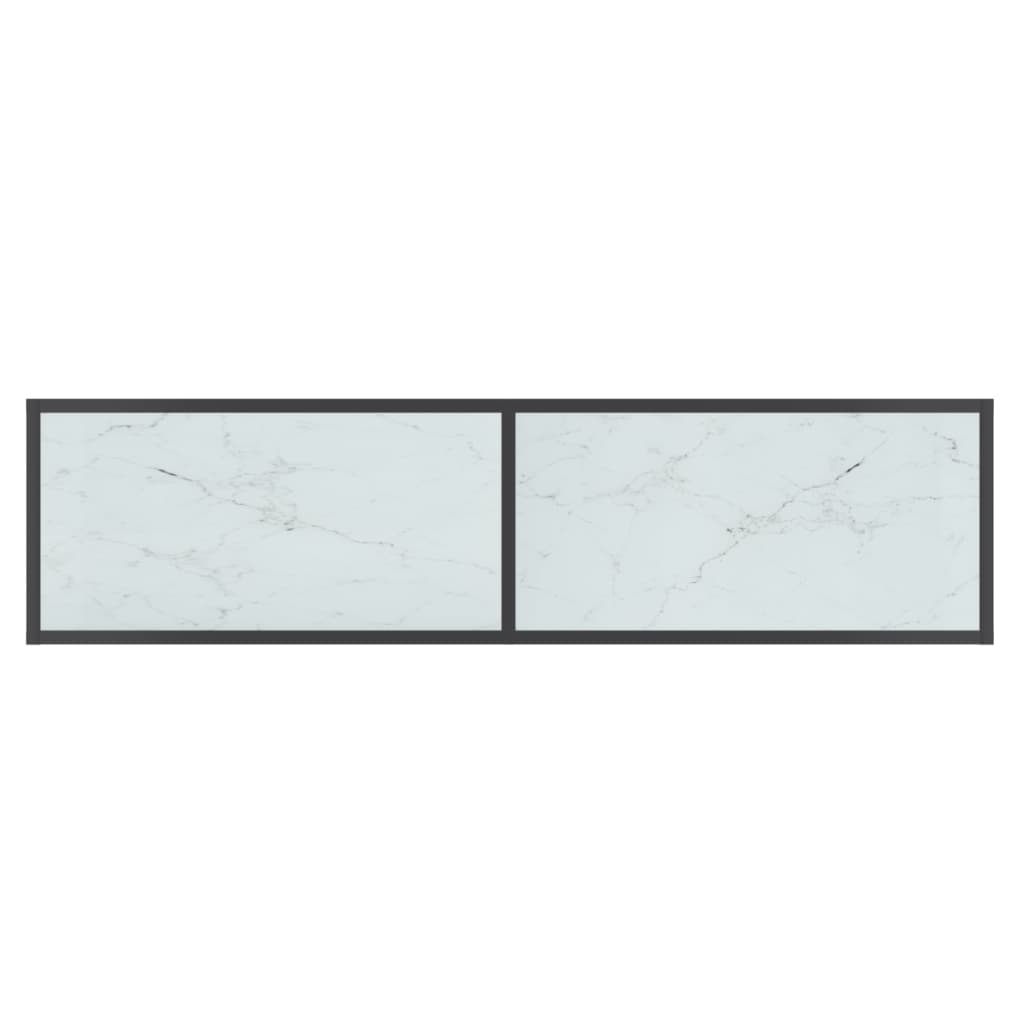 vidaXL Konsollbord hvit 140x35x75,5 cm herdet glass