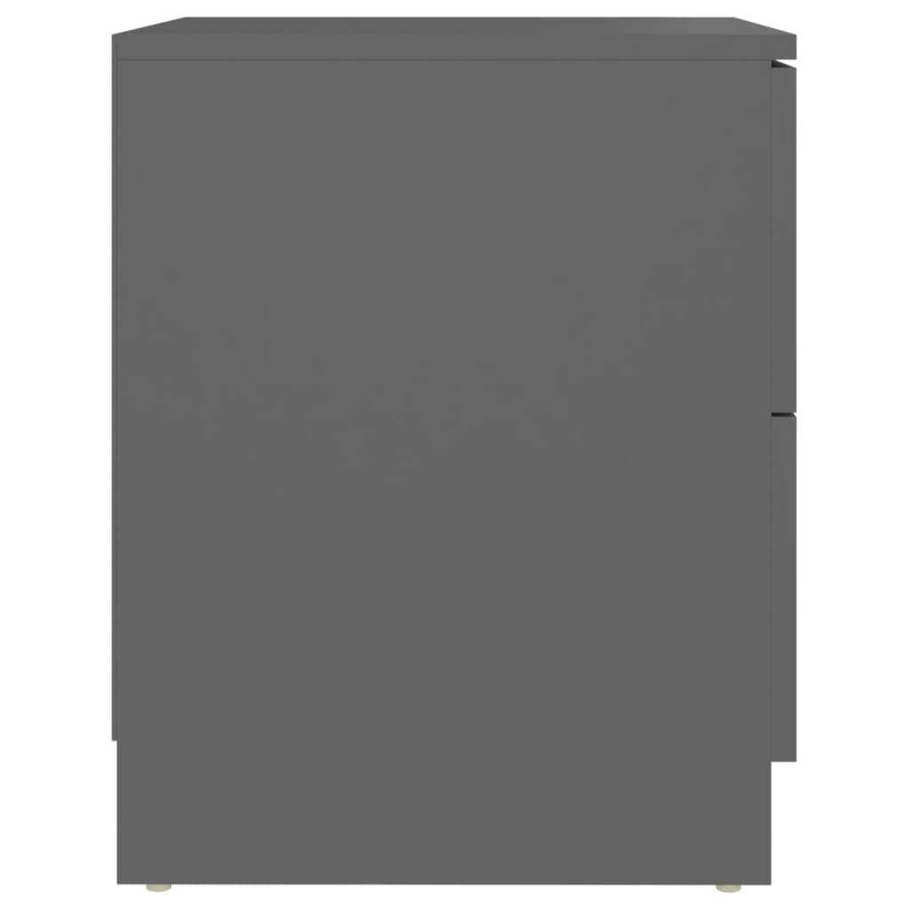 vidaXL Nattbord 2 stk grå 40x40x50 cm sponplate