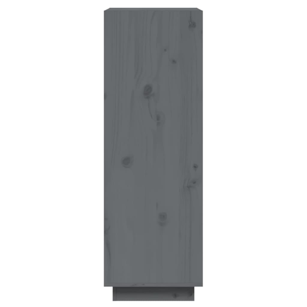 vidaXL Bokhylle/romdeler grå 60x35x103 cm heltre furu