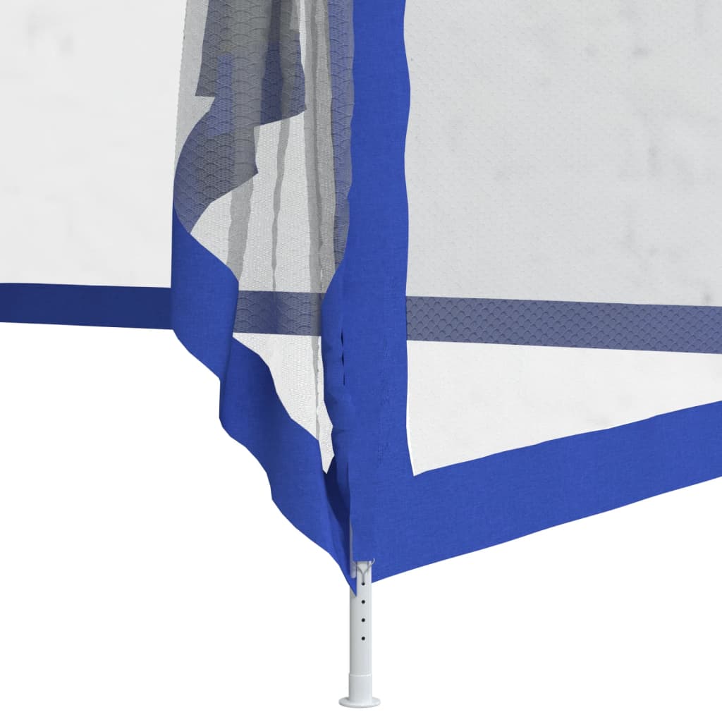 vidaXL Paviljong med dobbelttak blå 3x3x2,68 m stoff