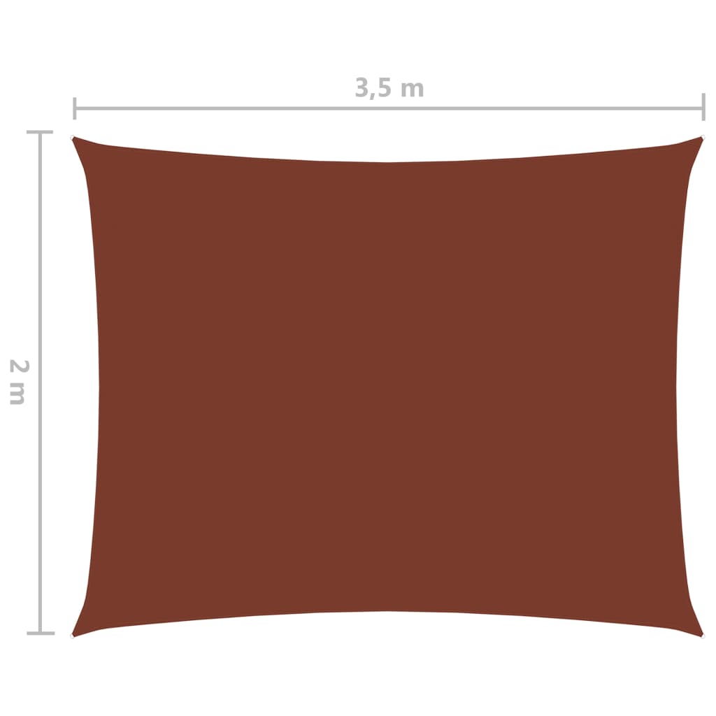 vidaXL Solseil oxfordstoff rektangulær 2x3,5 m terrakotta