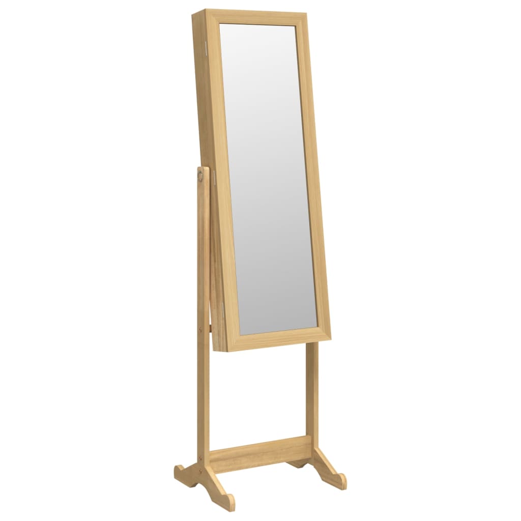 vidaXL Smykkeskap med speil og LED-lys frittstående