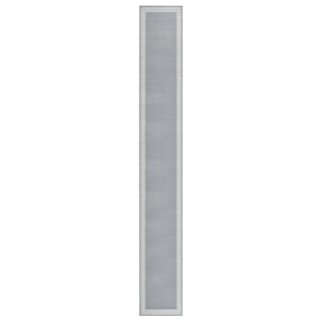 vidaXL Teppeløper BCF grå med motiv 60x500 cm