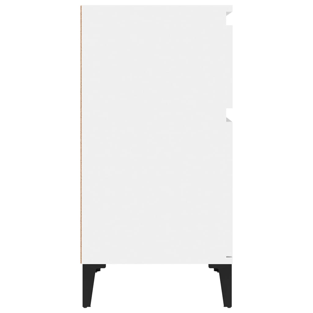 vidaXL Nattbord høyglans hvit 40x35x70 cm